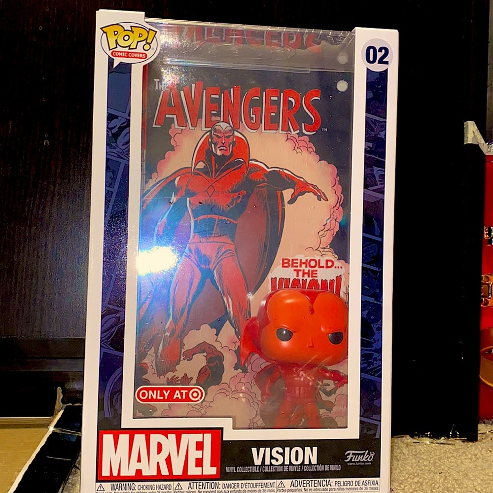 Vision marvel funko pop with comic. Target exclusive! - Picture 1 of 4